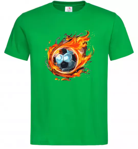 Мужская футболка М'яч у вогні Зеленый фото