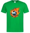 Мужская футболка М'яч у вогні Зеленый фото