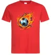 Мужская футболка М'яч у вогні Красный фото