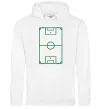 Мужская толстовка (худи) Футбольне поле Белый фото