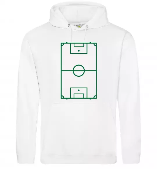 Жіноча толстовка (худі) Футбольне поле Білий фото