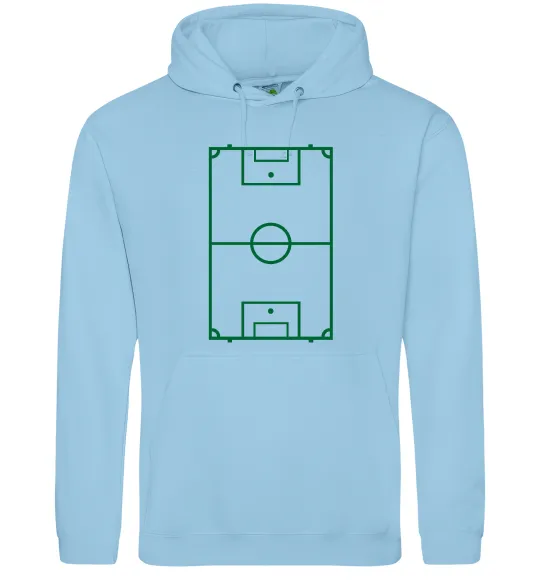 Жіноча толстовка (худі) Футбольне поле Блакитний фото