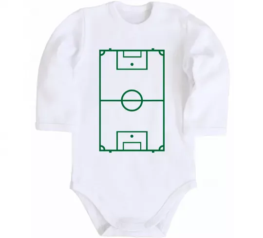 Детский боди Футбольне поле Белый фото
