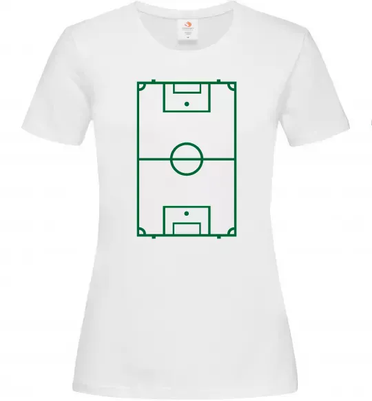 Женская футболка Футбольне поле Белый фото