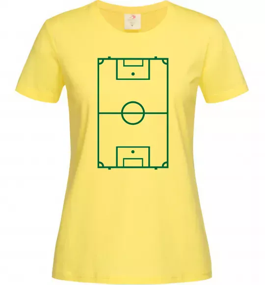 Женская футболка Футбольне поле Лимонный фото