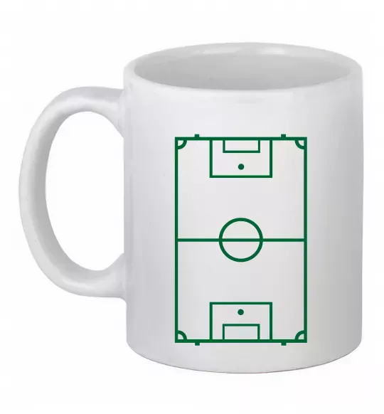 Чашка керамическая Футбольне поле Белый фото