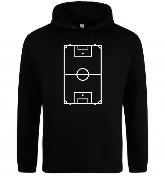 Жіноча толстовка (худі) Футбольне поле Чорний фото