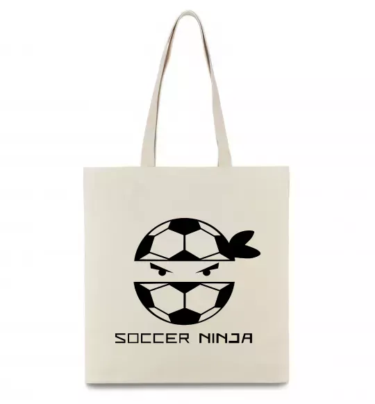 Еко-сумка Soccer ninja Бежевий фото