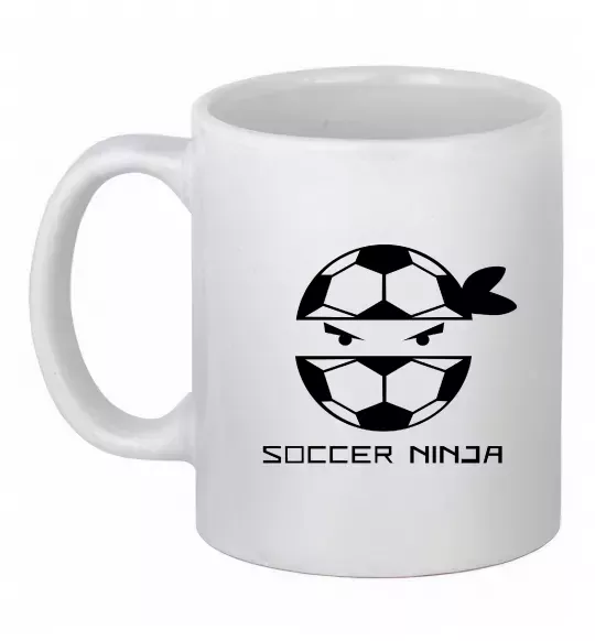 Чашка керамическая Soccer ninja Белый фото
