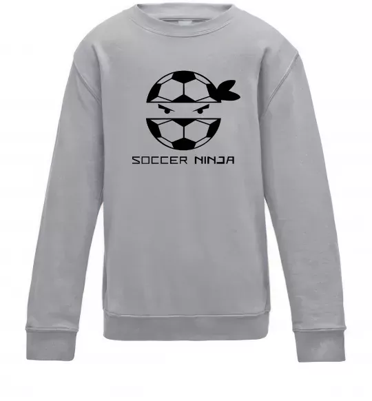 Детский Свитшот Soccer ninja Серый меланж фото
