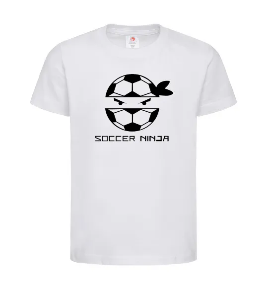Дитяча футболка Soccer ninja Білий фото