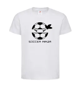 Детская футболка Soccer ninja Белый фото