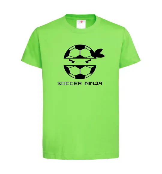 Дитяча футболка Soccer ninja Лаймовий фото