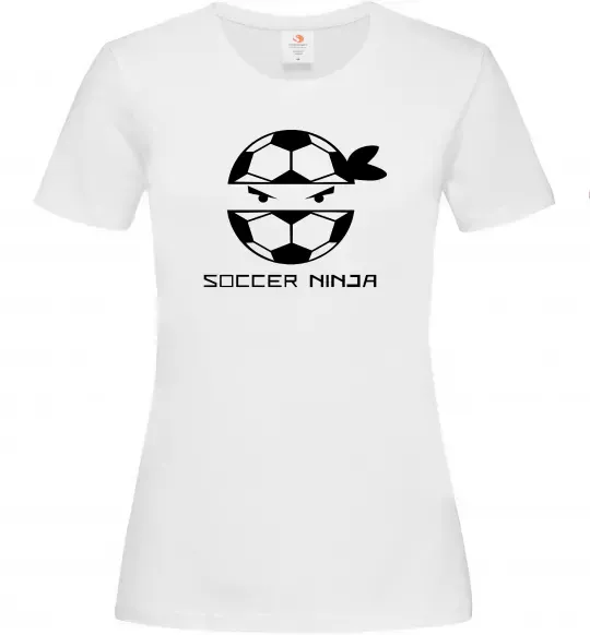 Жіноча футболка Soccer ninja Білий фото