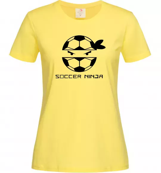 Жіноча футболка Soccer ninja Лимонний фото