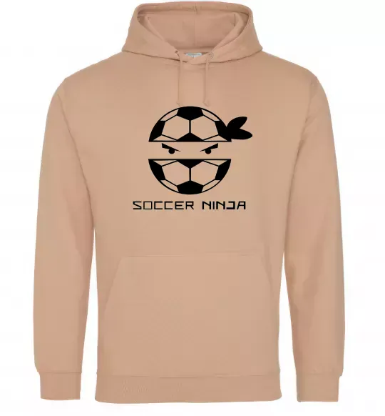 Жіноча толстовка (худі) Soccer ninja Пісочний фото