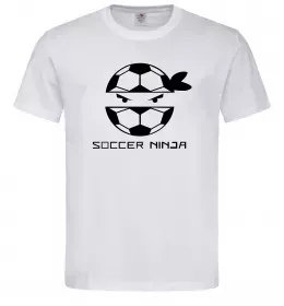 Мужская футболка Soccer ninja Белый фото