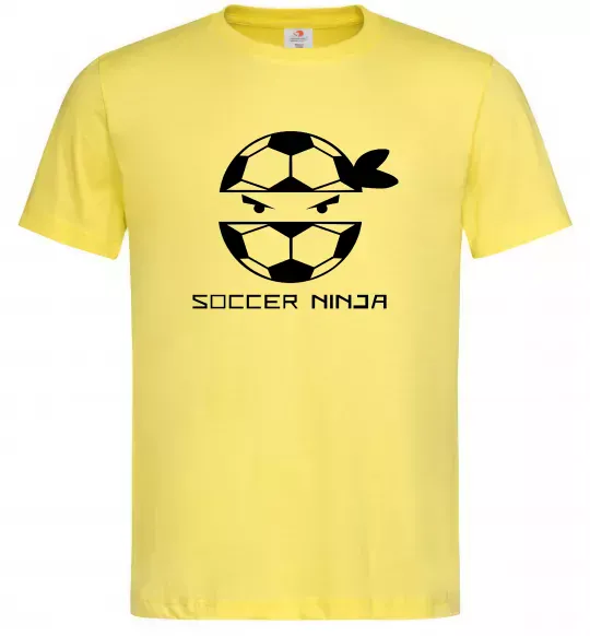 Мужская футболка Soccer ninja Лимонный фото