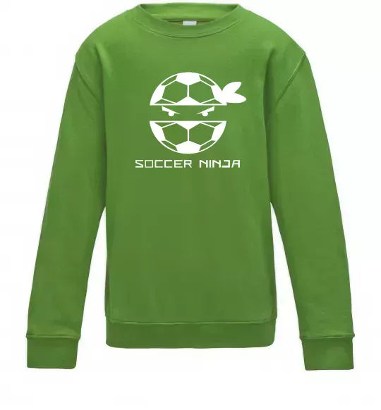 Детский Свитшот Soccer ninja Лаймовый фото