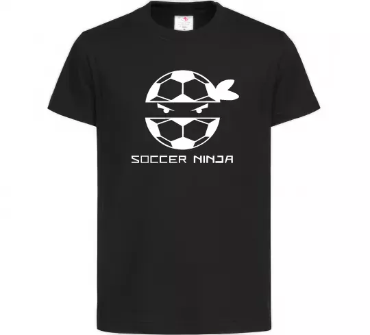 Дитяча футболка Soccer ninja Чорний фото