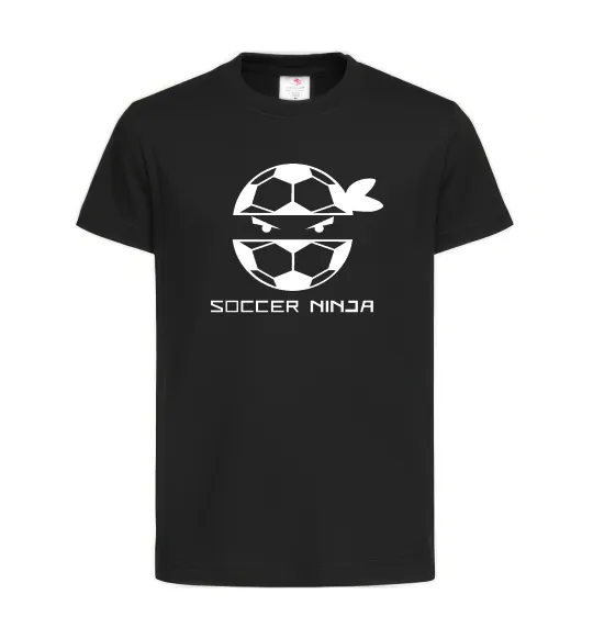 Дитяча футболка Soccer ninja Чорний фото