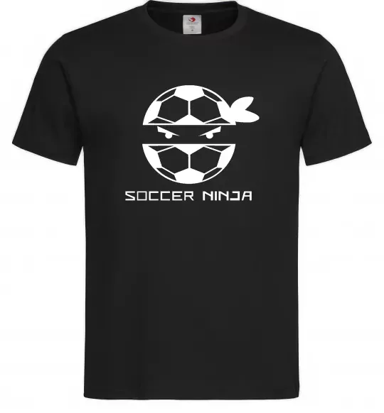 Мужская футболка Soccer ninja Черный фото