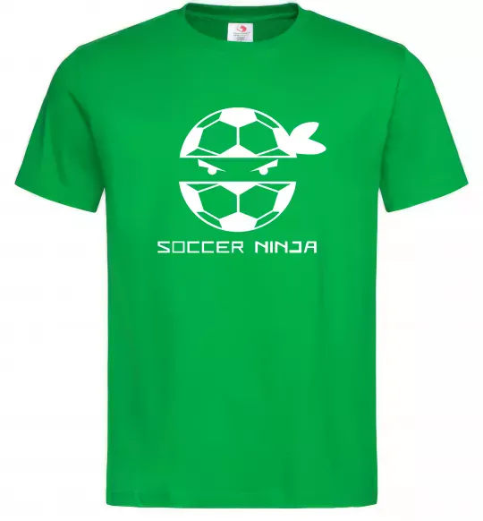 Мужская футболка Soccer ninja Зеленый фото