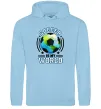 Мужская толстовка (худи) Soccer is my world Голубой фото