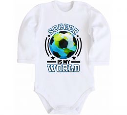 Детский боди Soccer is my world