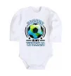 Дитячий бодік Soccer is my world Білий фото
