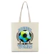 Еко-сумка Soccer is my world Бежевий фото