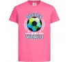 Детская футболка Soccer is my world Ярко-розовый фото