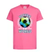 Дитяча футболка Soccer is my world Яскраво-рожевий фото