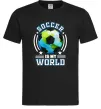 Мужская футболка Soccer is my world Черный фото