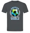 Мужская футболка Soccer is my world Графит фото