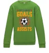 Детский Свитшот Goals and assists Лаймовый фото