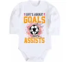 Детский боди Goals and assists Белый фото