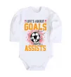 Дитячий бодік Goals and assists Білий фото