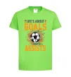 Дитяча футболка Goals and assists Лаймовий фото