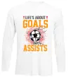 Лонгслив Goals and assists Белый фото