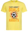 Мужская футболка Goals and assists Лимонный фото