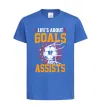 Дитяча футболка Goals and assists Яскраво-синій фото