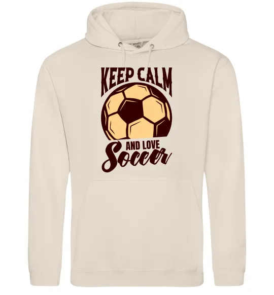 Женская толстовка (худи) Keep calm and love Soccer Таш фото