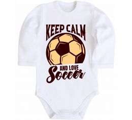 Дитячий бодік Keep calm and love Soccer