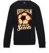 Дитячий світшот Keep calm and love Soccer Чорний фото