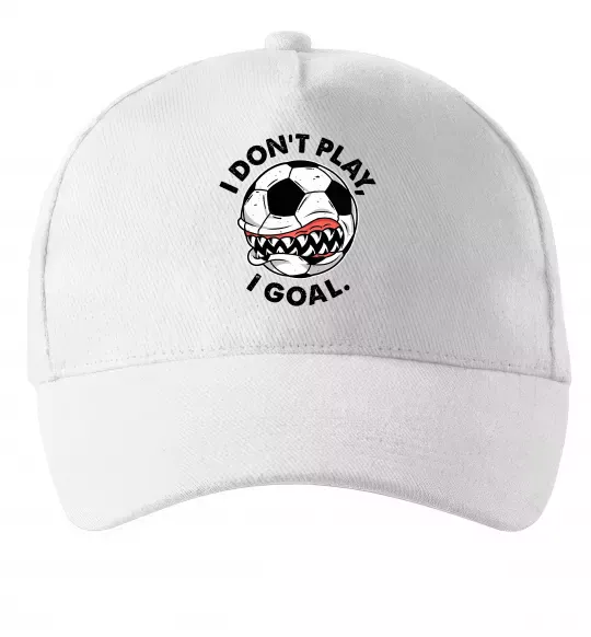 Кепка I don`t play I goal Белый фото