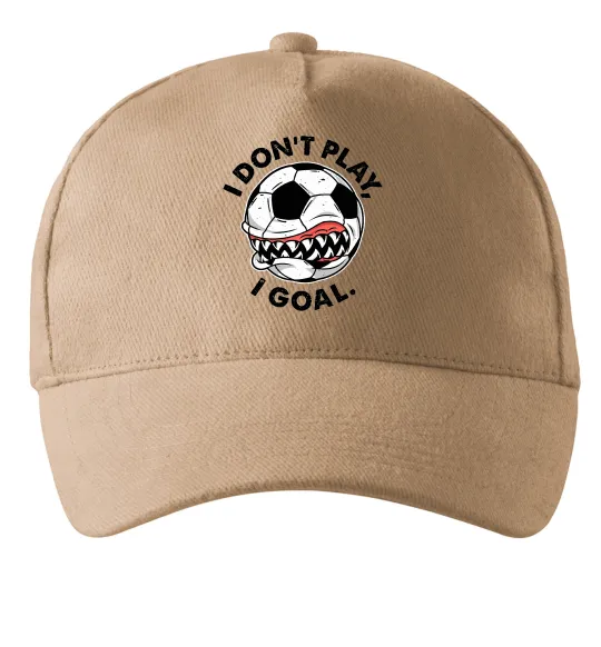 Кепка I don`t play I goal Песочный фото