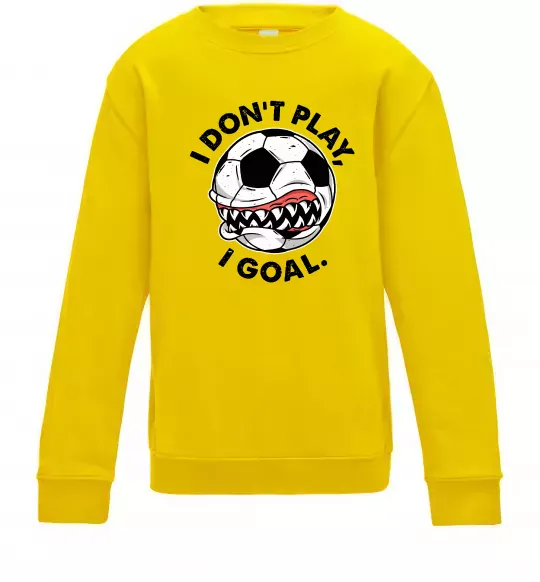 Детский Свитшот I don`t play I goal Солнечно желтый фото