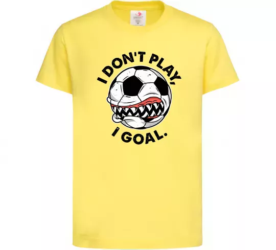Детская футболка I don`t play I goal Лимонный фото