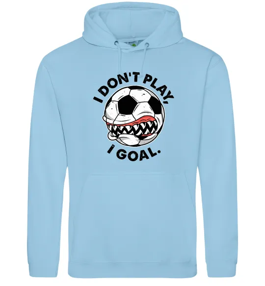 Женская толстовка (худи) I don`t play I goal Голубой фото